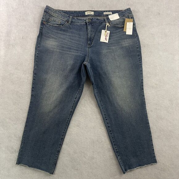 Jessica Simpson Jeans Womens Size 24W Blue High Rise Slim Straight MSRP $80 - Picture 5 of 16